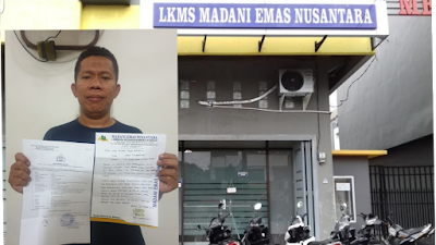 Diduga Gelapkan Uang Nasabah, Pimpinan LKMS Madani Emas Nusantara Di Polisikan