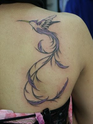 love bird tattoo. humming ird tattoo.