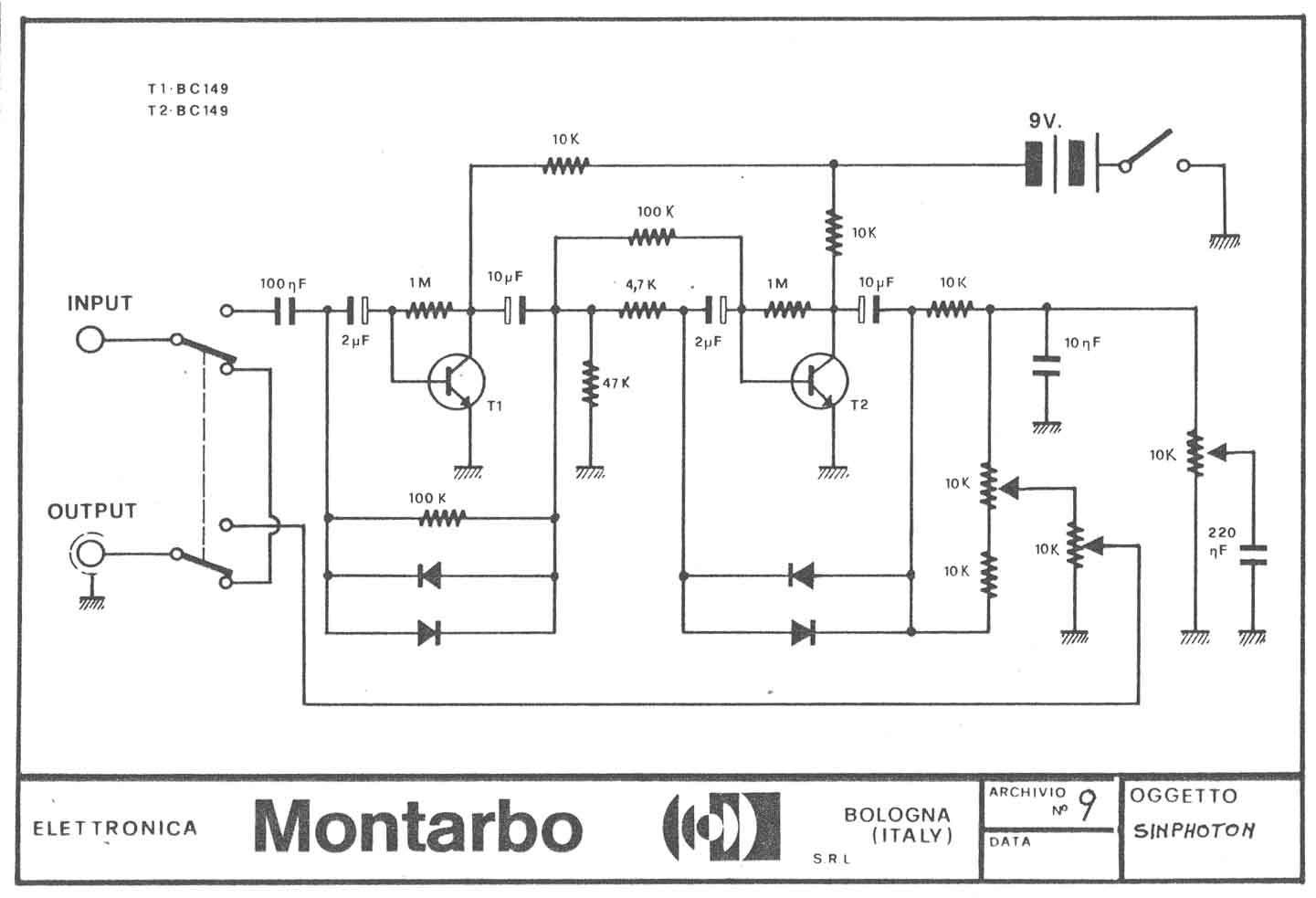 Guitar Effects - Vero - Point to Point - Tag Board Layouts: MONTARBO:  Sinphoton, Point to Point & Vero Layout