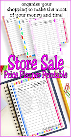 Organize your shopping to make the most of your money and time with this free printable. This store sale price planner page will help you know where the best prices are and when to buy all your necessities.