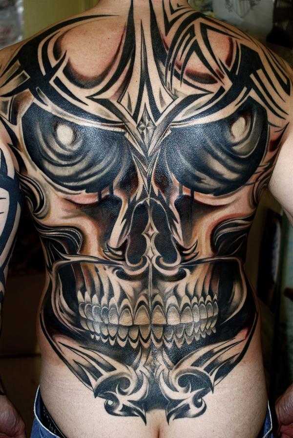 Tribal Half Sleeve Tattoos Tribal Skull Tattoo Designs A