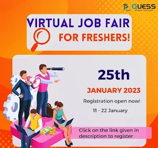 Quess Staffing Solutions Recruitment ITI and Diploma Male and Female Candidates || Online Mega Job Fair