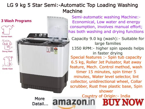 LG Washing Machine Price in India / Top Load
