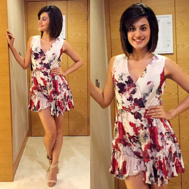 Taapsee Pannu Hot Photo in Skrit Shows Thighs