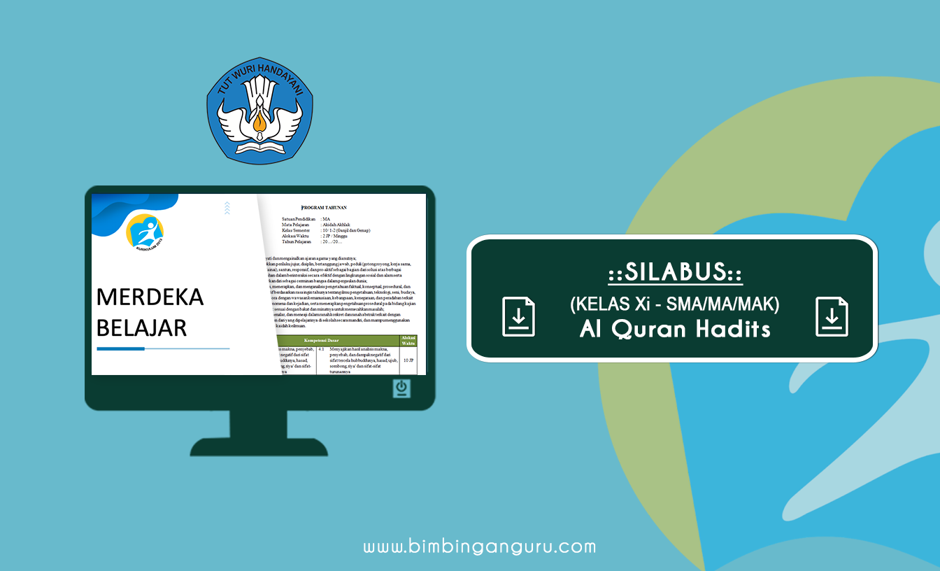 Silabus Al Quran Hadits Kelas XI K13 Revisi, Edisi Th 2022/2023