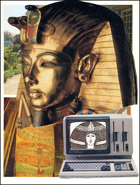 Altered collage book -- ancient Egyptian tech