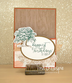 scissorspapercard, Stampin' Up!, Lovely As A Tree, Picture Perfect Birthday, Nature's Poem DSP, Stitched Shapes, Ovals Collection, Fancy Fold