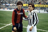 Roberto Mancini con la maglia del Bologna (1981-82)