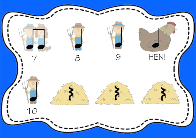 http://www.teacherspayteachers.com/Product/Big-Fat-Hen-A-Rhythm-Activity-1394062