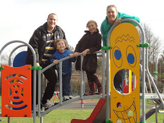 Standing on the Climbing Frame