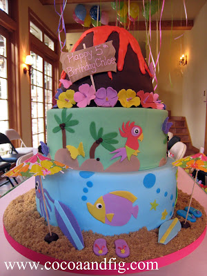 Hawaiian Birthday Cakes on Cake For A 5 Year Old Birthday Party Chloe The Birthday Girl Loves To