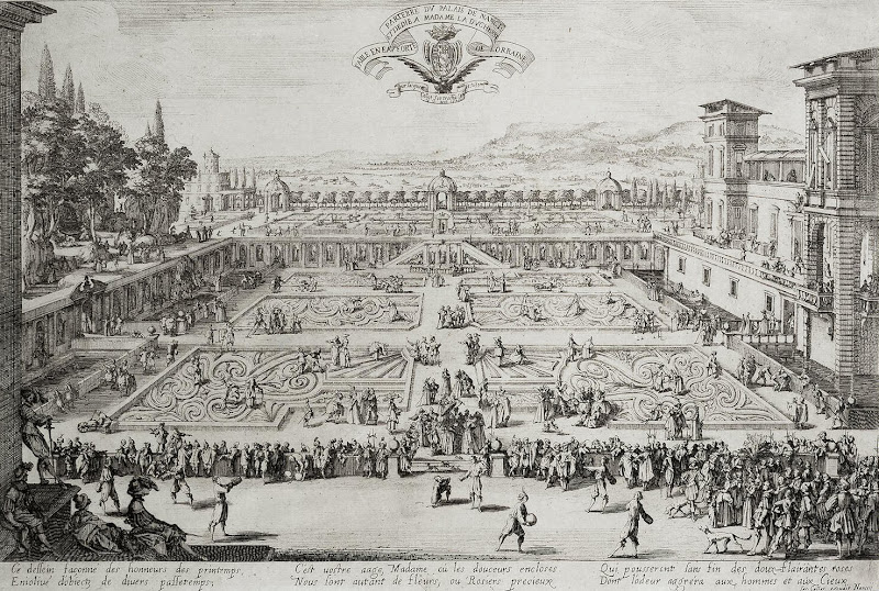 Parterre at Nancy by Jacques Callot - Architecture, Landscape Art Prints from Hermitage Museum