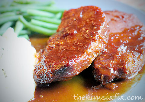 Sweet glazed pork chops