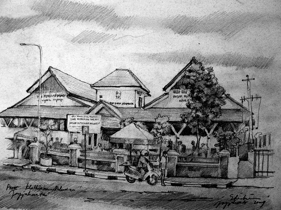 Sketsa Gambar Pemandangan