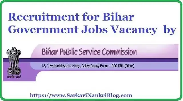 Bihar PSC Government Jobs Vacancy Recruitment