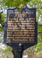 street marker for Banneker Institute Philadelphia