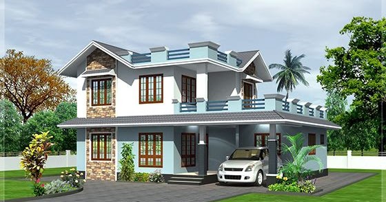 2100 square feet home elevation Home Kerala Plans
