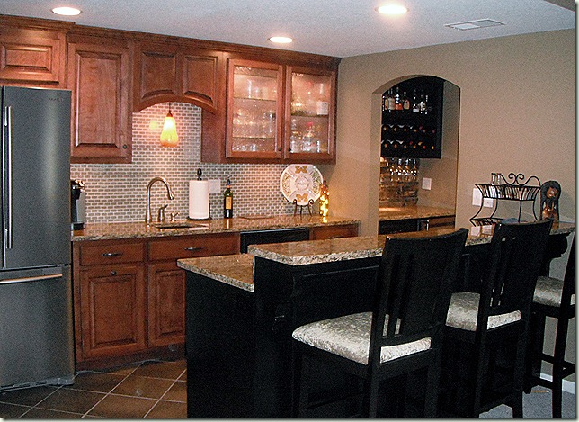 family room bar, countertops, granite, remodel, second kitchen