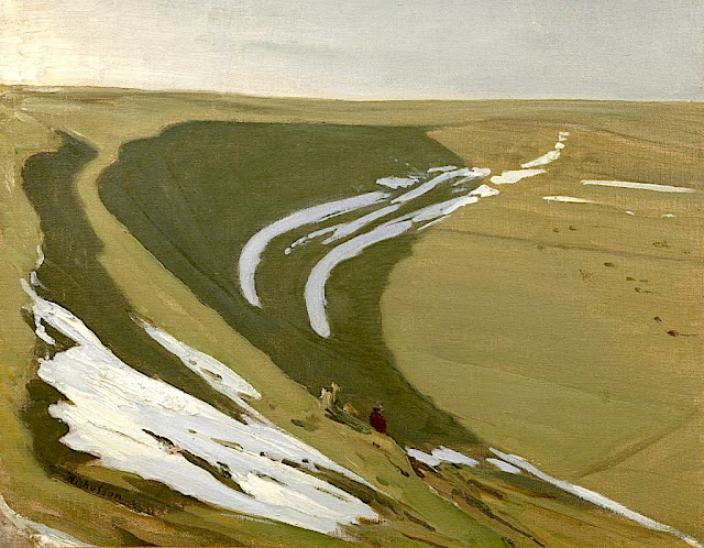 WILLIAM NICHOLSON (1872–1949) Horseshoe Bend, Shirehampton Royaume Uni  In Snow in the Horseshoe,  oil on canvas, 1927, Private Collection