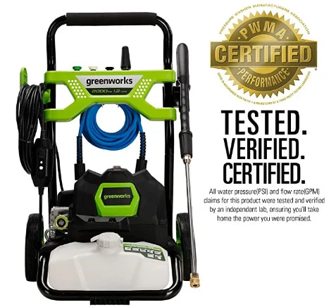 greenworks 2000 psi electric pressure washer reviews