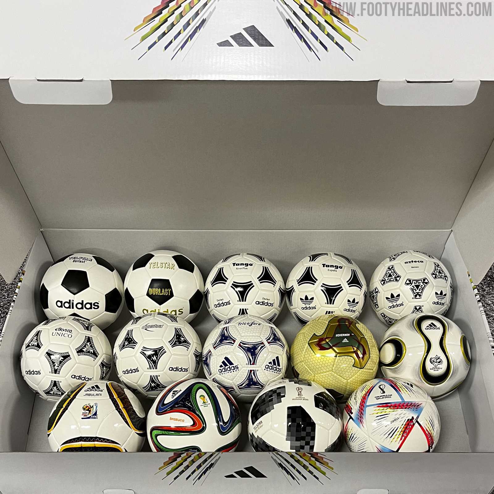 Aangepaste racket Uitstekend Sold Out Immediately: Adidas 1970-2022 World Cup Mini Ball Set Released -  Footy Headlines