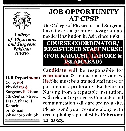 New Staff Nurse Jobs in Karachi February 2023 Advertisement