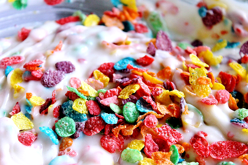 This delicious Fruity Pebbles fudge will have you feeling like a kid again!