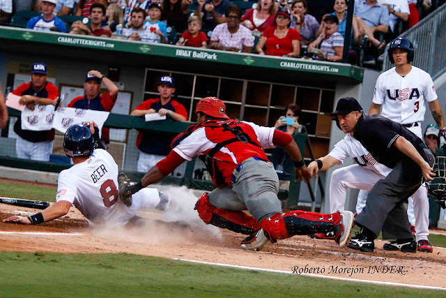 En el tope de beisbol de Cuba con los universitarios de Estados Unidos 