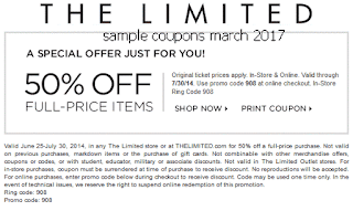 The Limited coupons march