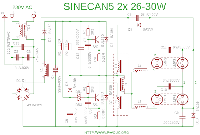 Elektronika Analog dan Digital Skema Lampu Hemat Energy