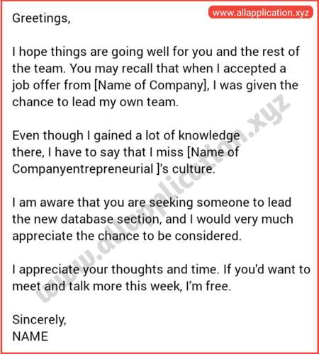 [7 Samples] Letter to Ex-Boss Asking for Job