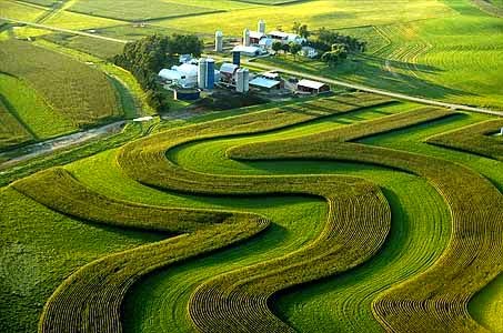 Contour plowing