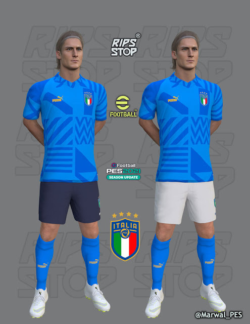 Italy Pre Match 2023 Kits For eFootball PES 2021