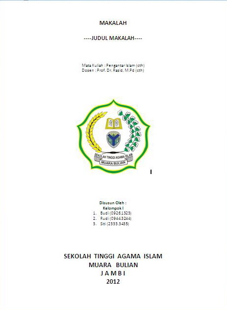 Contoh Cover Makalah Tulis Tangan - Contoh 37