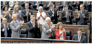aplausos pp a medidas de Rajoy en julio 2012