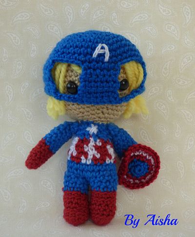 Capitán America amigurumi 