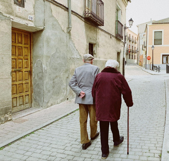 seniors walking together