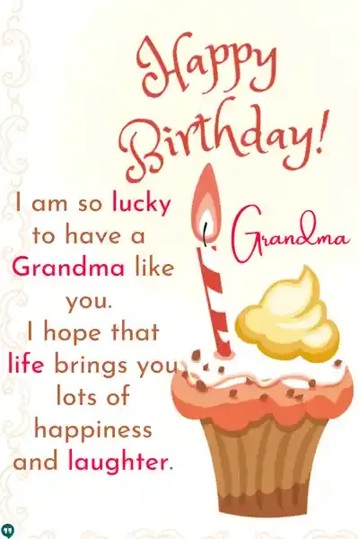 birthday wishes for grandmother quotes with cupcake images