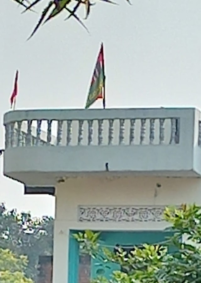 जौनपुर: भाजपा जिला पदाधिकारी के मकान पर लगा सपा का झंडा