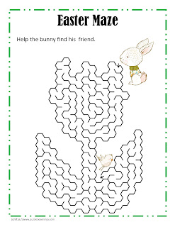 maze puzzle for easter