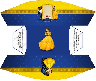 Beauty and the Beast Party Free Printable Hot Dogs Tray.