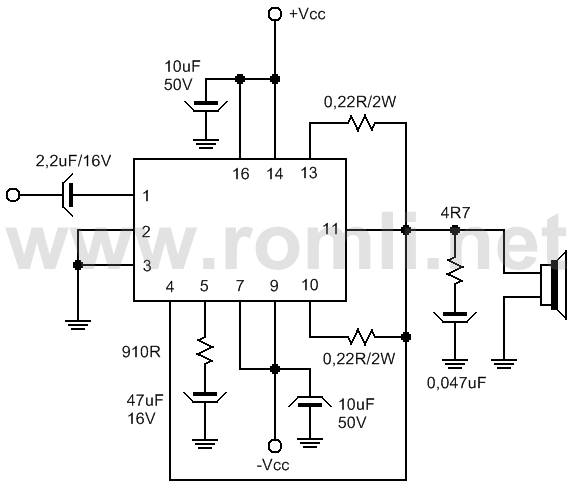 Power amplifier dengan IC STK-050 / STK-070