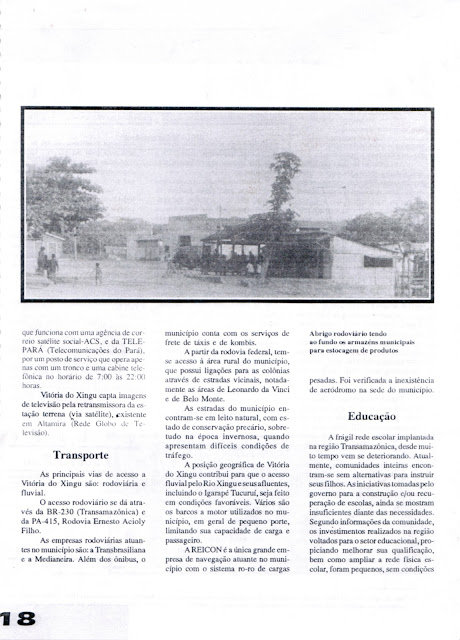 REVISTA NOVOS MUNICÍPIOS PARAENSES - MUNICÍPIO DE VITÓRIA DO XINGU – 1993