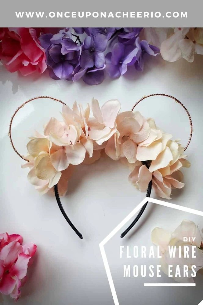 DIY Floral Crown Wire Mouse Ears Pin