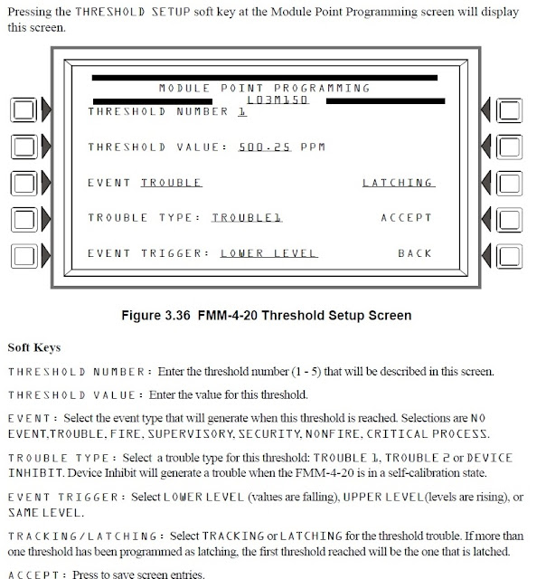 Notifier FMM-4-20 Threshold Setup Programming