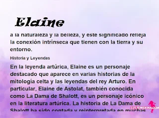 significado del nombre Elaine