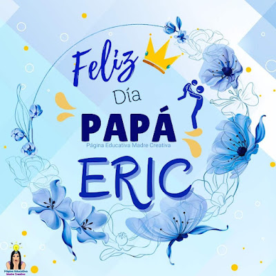 Solapín Feliz Día del Padre - Nombre Eric para imprimir gratis