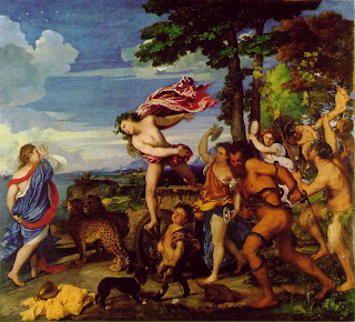 Ariadna y Baco, Tiziano