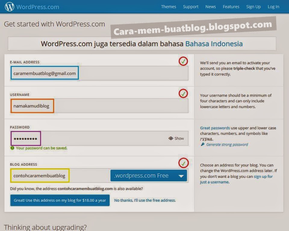 cara membuat blog