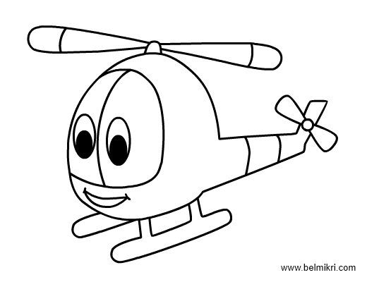 Printable Helicopters With Face Coloring Pages 10